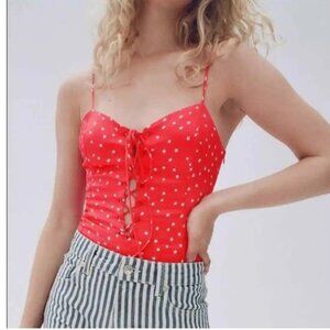 NWOT Zara Star Tie Front Bodysuit  Small